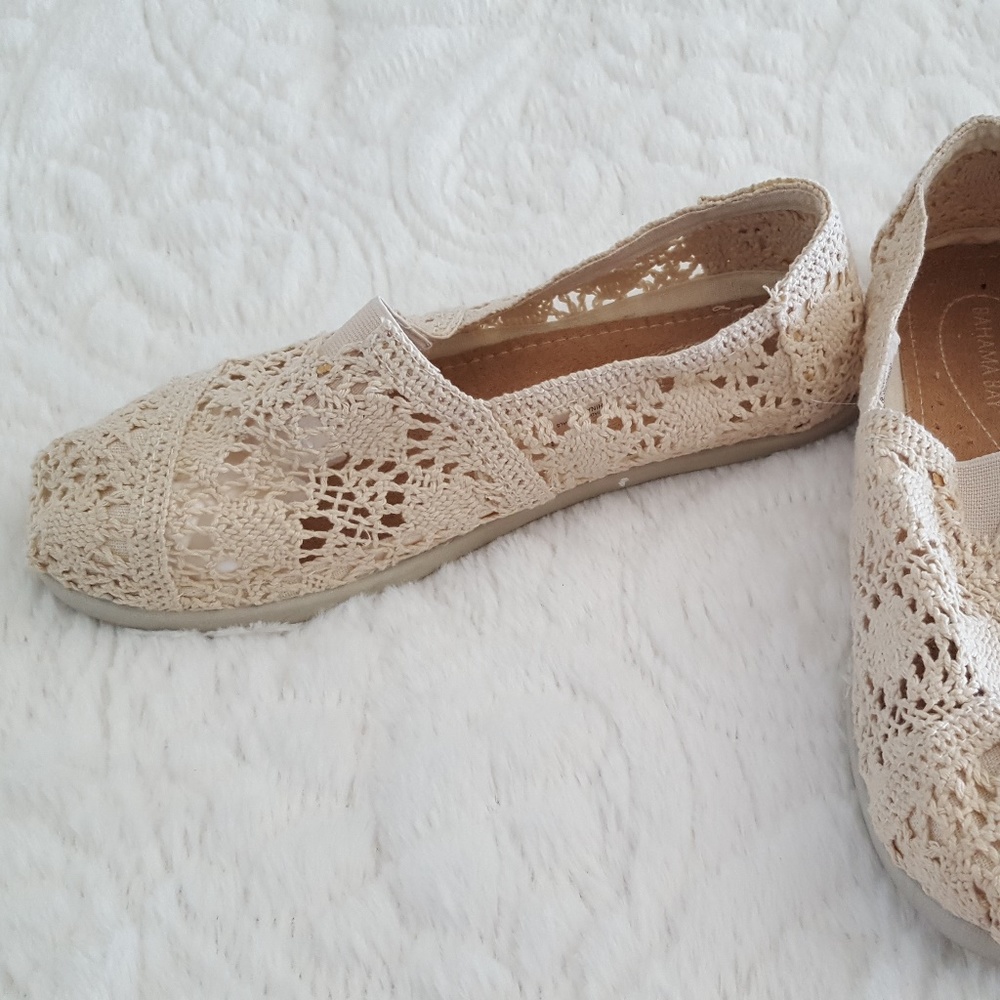 Bahama Bay Flats Size 8 Slip On Lace Shoes